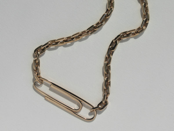 Custom Hand Fabricated Gold Paperclip