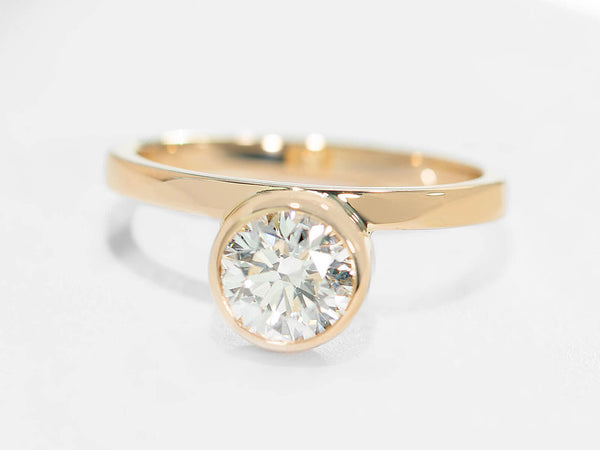Custom Offset Modern Engagement Ring
