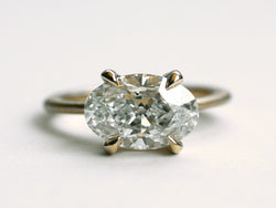 Old Mine Cut Oval Solitaire