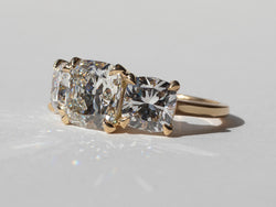 Cushion Cut Trio Ring
