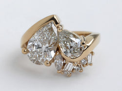 Custom Toi et Moi Engagement Ring
