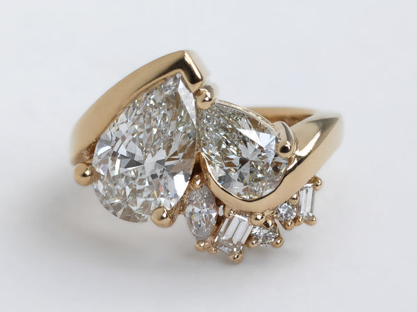 Custom Toi et Moi Engagement Ring