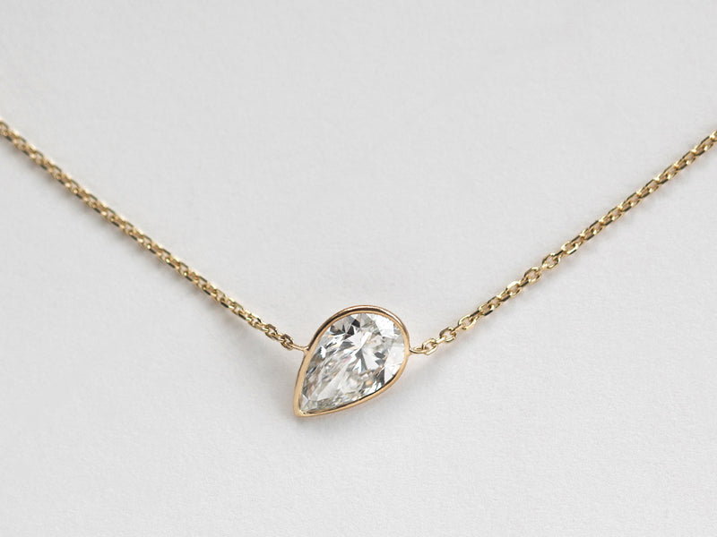 Pear Shaped Diamond Necklace