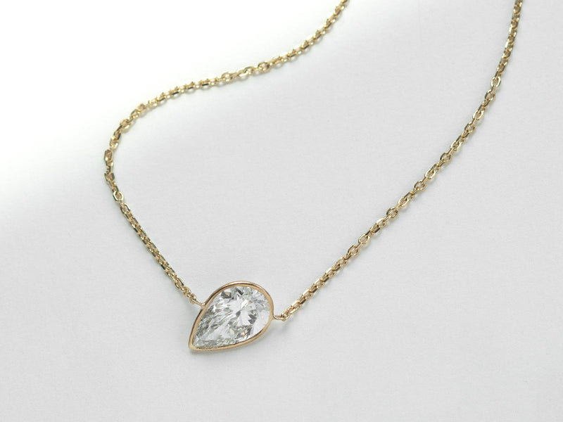 Pear Shaped Diamond Necklace