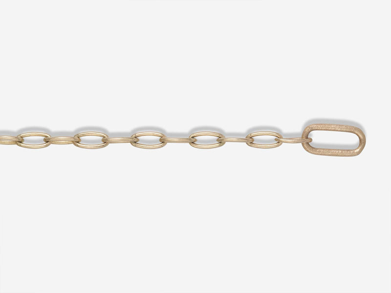 Wide Oval Chain with Snake Clasp