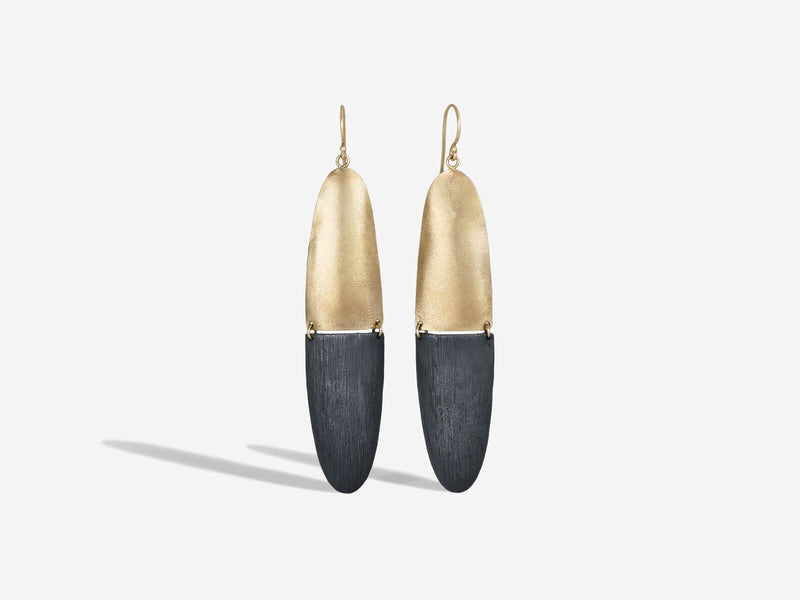 Front view of hanging earrings