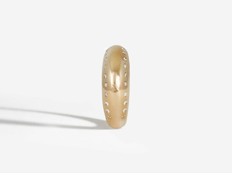 Profile view from front showing a row of diamonds on either side of the dome
