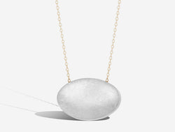 Front view of mixed metal necklace