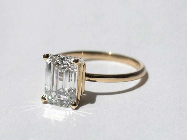 3/4 view of ring on white background
